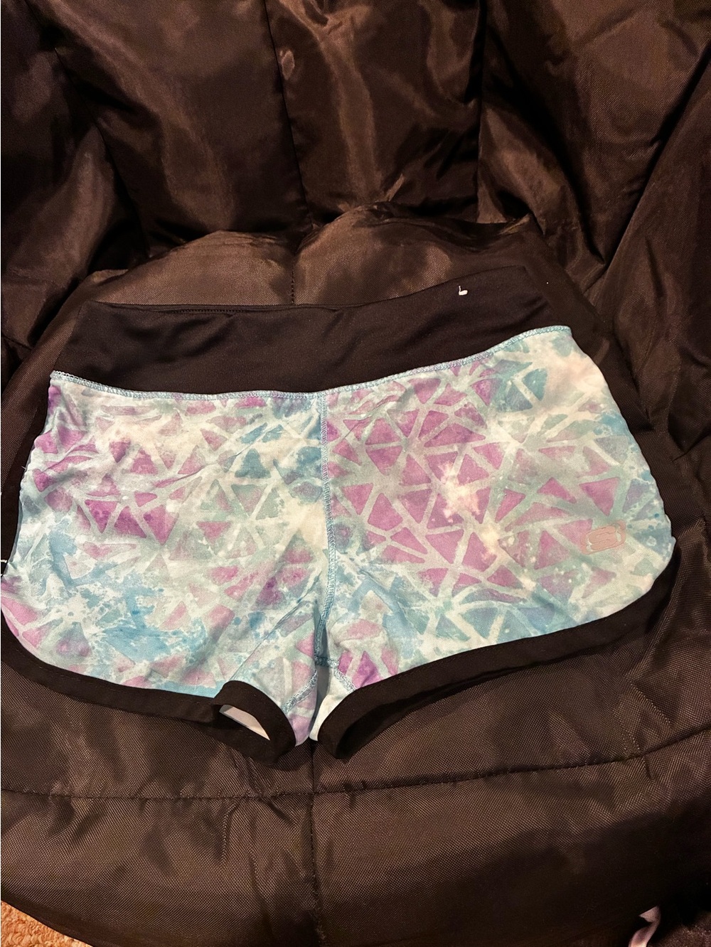 Skechers Purple Blue Patterned Athletic Shorts